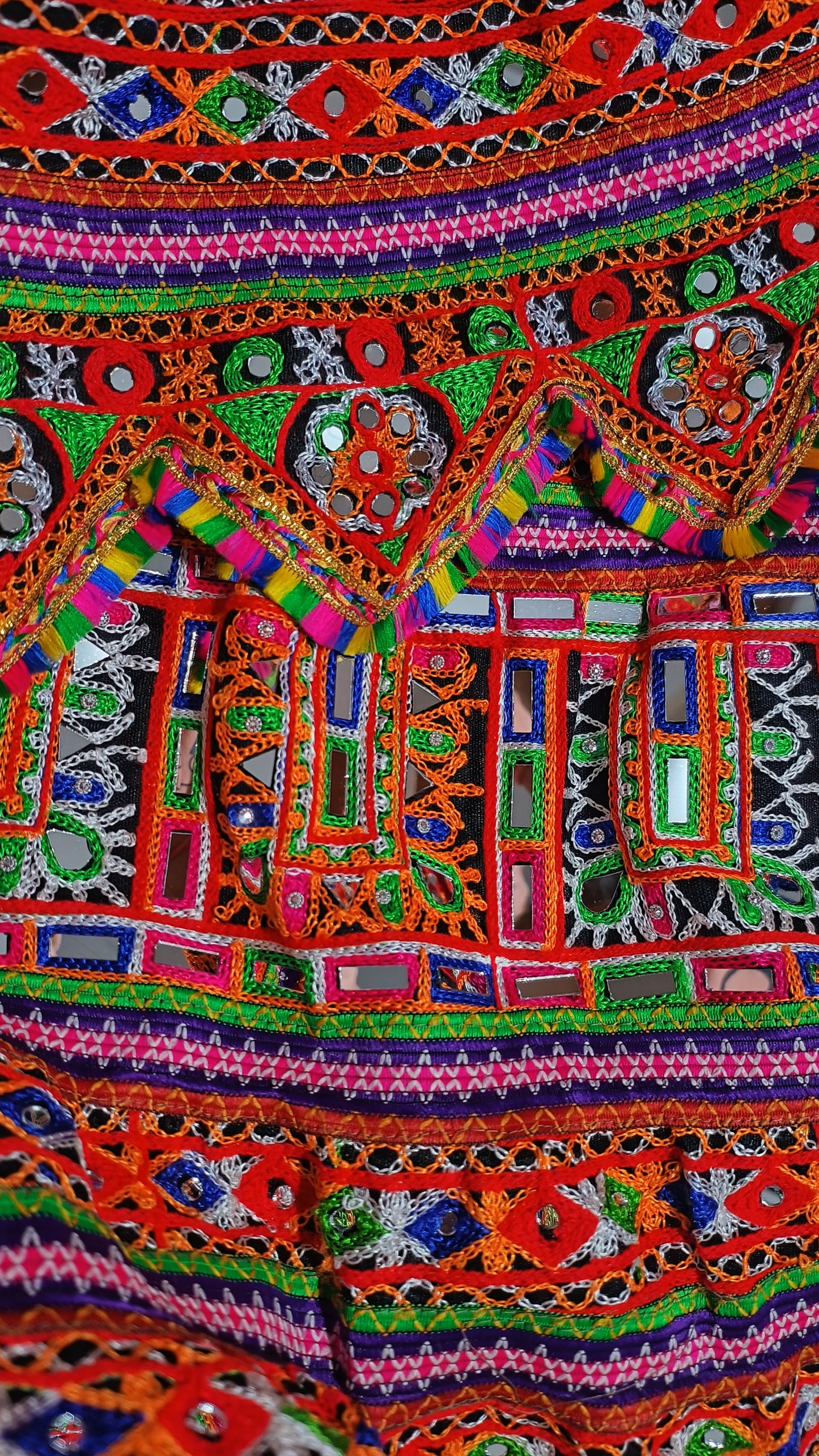 3-in-1 Double Layered Mirror-Work Chaniya Choli