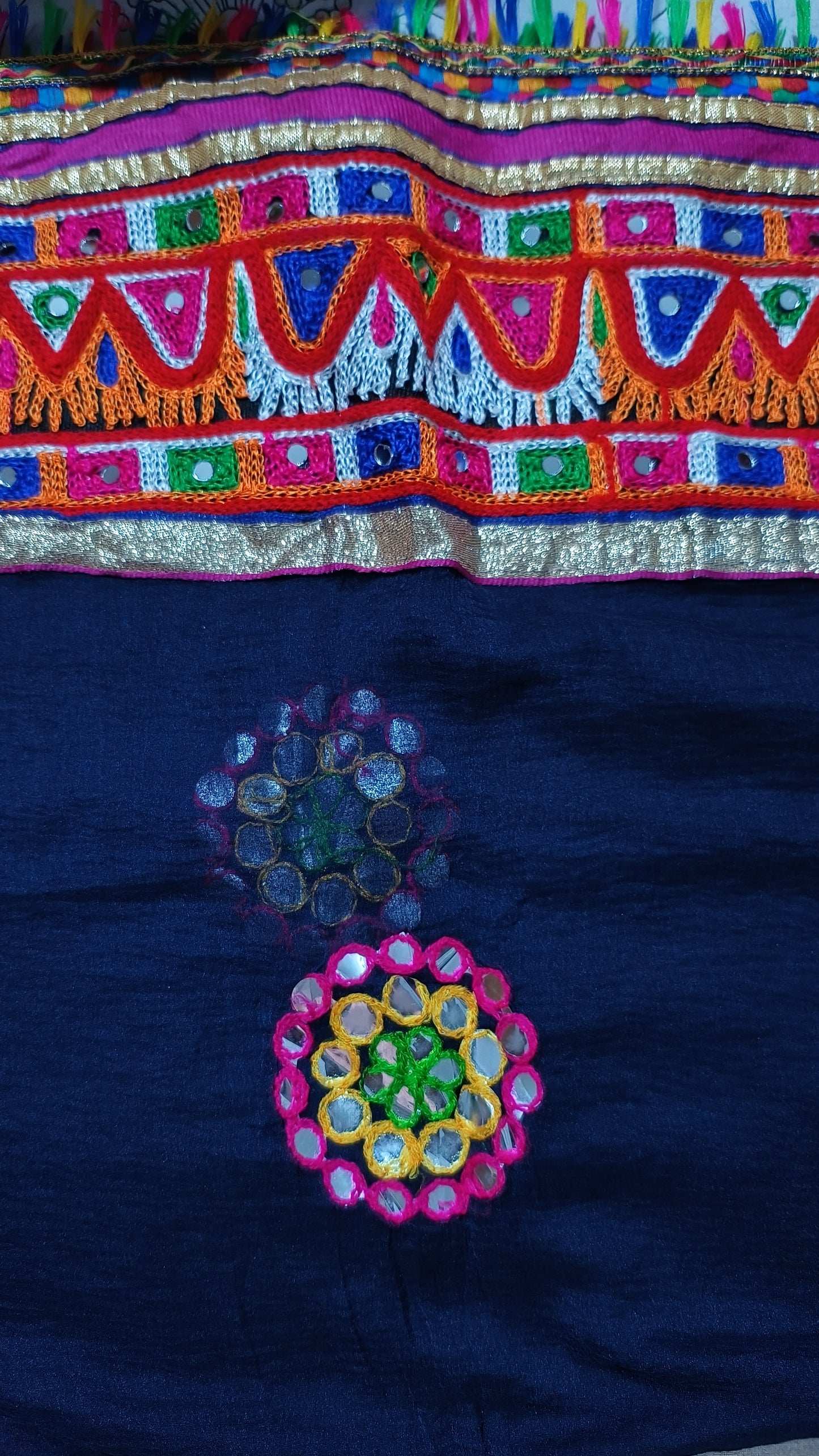 3-in-1 Double Layered Mirror-Work Chaniya Choli